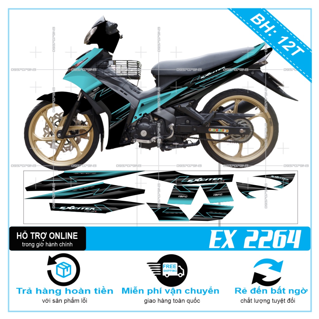 TEM RỜI EX 2010 MŨI TÊN -- SHIN DECAL 2