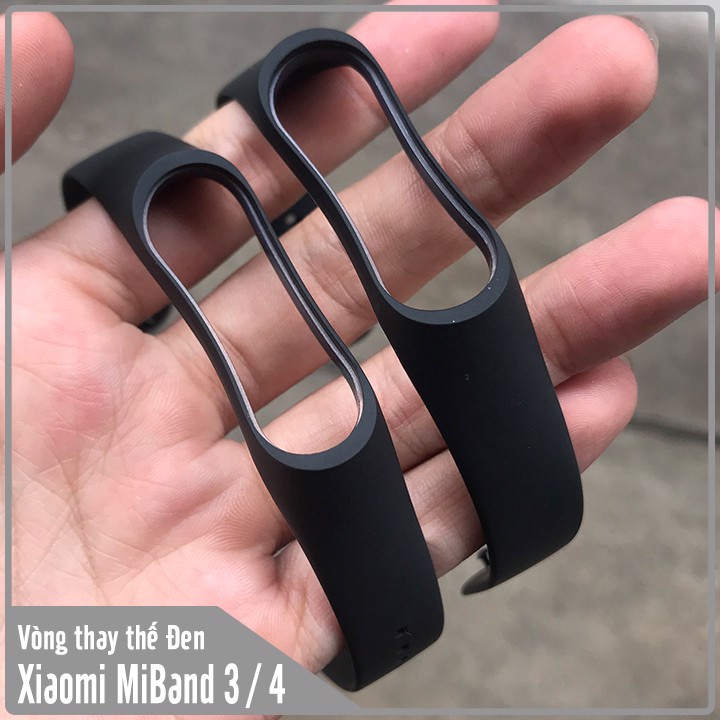 Vòng thay thế Xiaomi Miband 3 / 4 Mijobs Full Đen