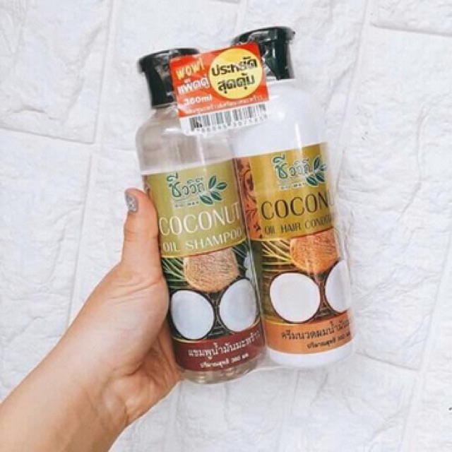 BỘ DẦU GỘI + DẦU XẢ DỪA COCONUT Thái Lan