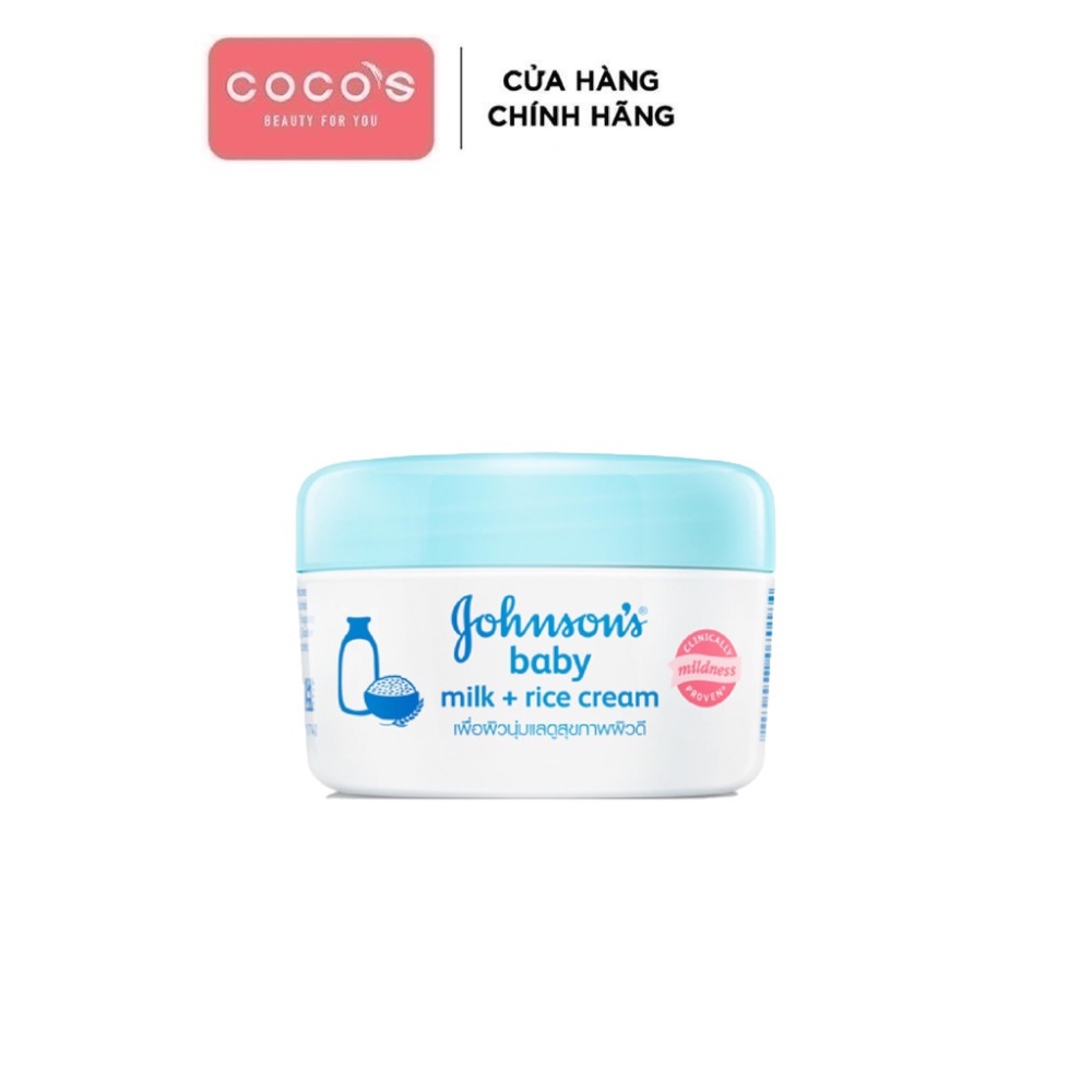 Kem Dưỡng Ẩm Chứa Sữa Và Gạo Johnson's Baby 50g - Xanh