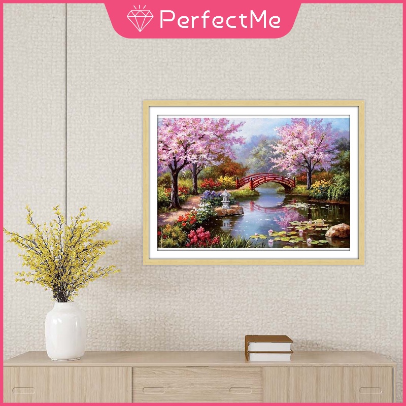 Tranh Đính Đá 5D Tự Làm 30X40CM Hình Phong Cảnh Trang Trí Nhà Cửa