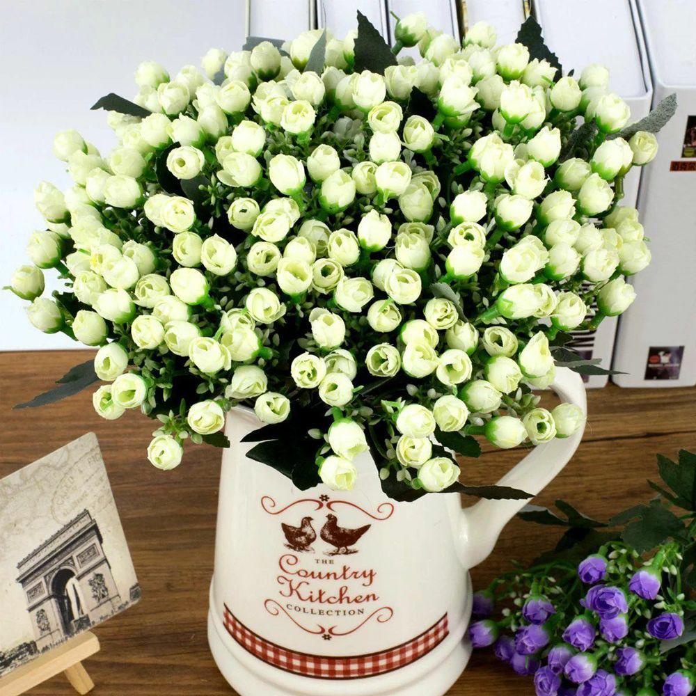 Bó Hoa Nở Nhân Tạo 36 Bông Bằng Lụa Cho Trang Trí