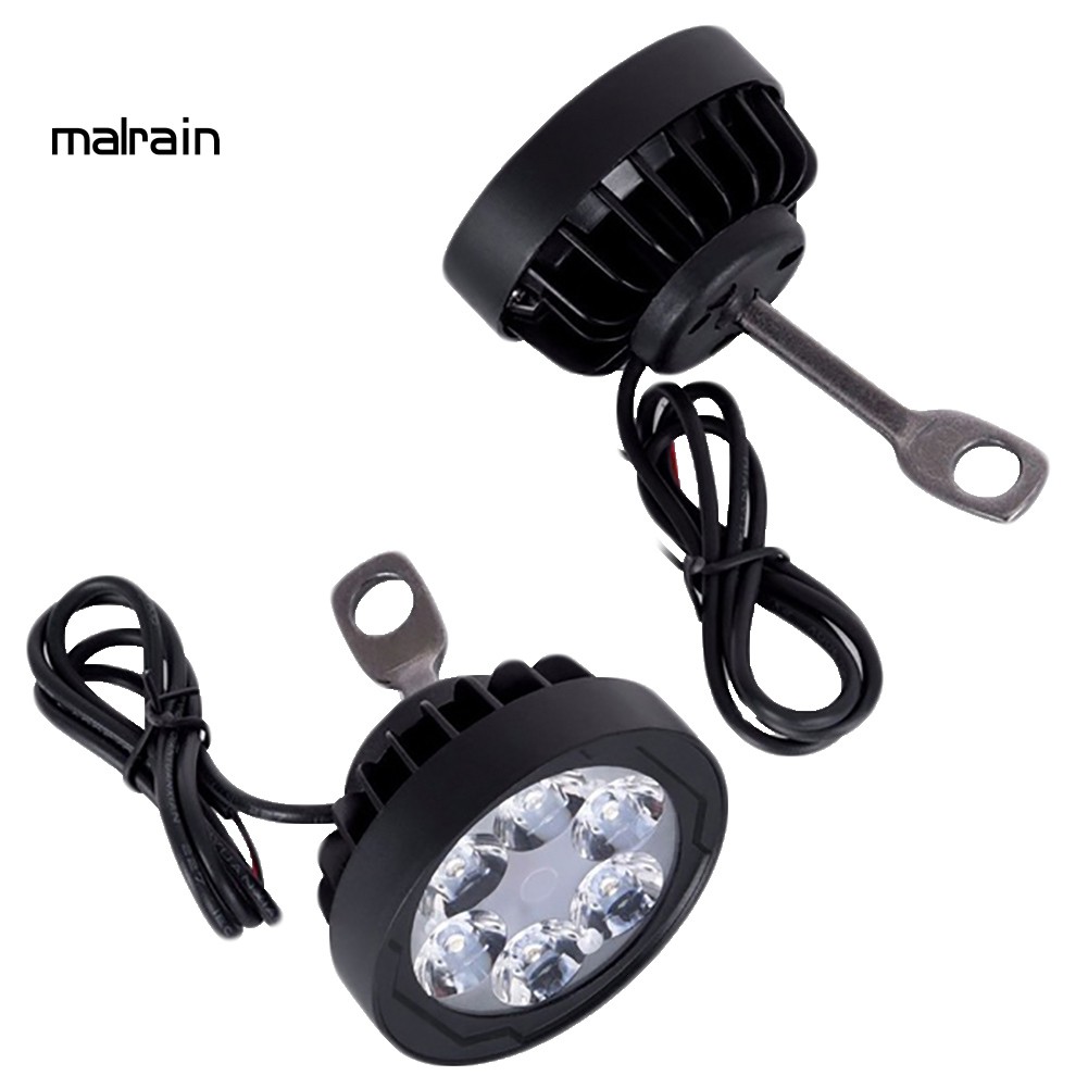 Bộ 2 Đèn Pha Led 6 Bóng Siêu Sáng Cho Xe Máy