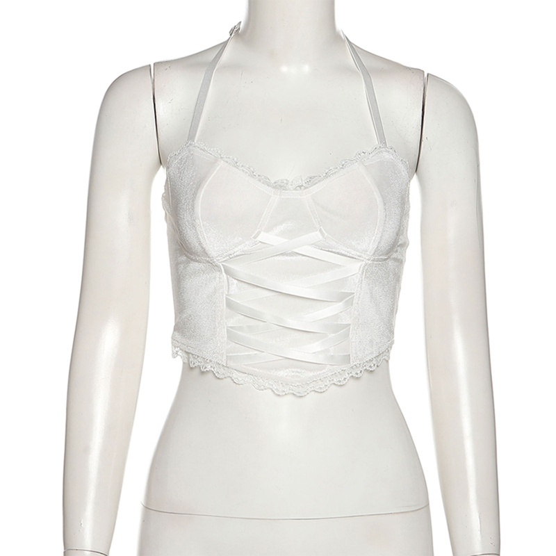 Brroa Áo Lót Dạng Lửng Hai Dây Cổ Chữ V Gợi Cảm Phong Cách Gothic Harajuku Cho Nữ Fron