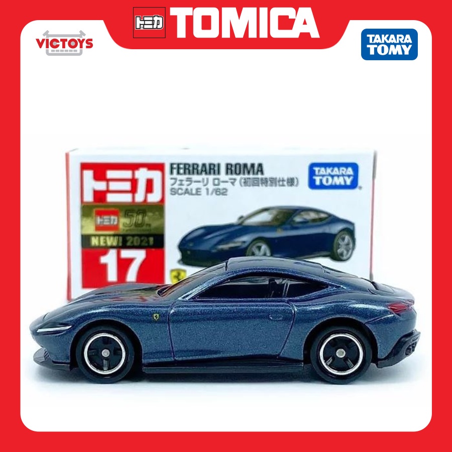 Xe mô hình Tomica Ferrari No.17 Ferrari Roma 1st 175728 Fullbox Chính Hãng Takara Tomy - Victoys
