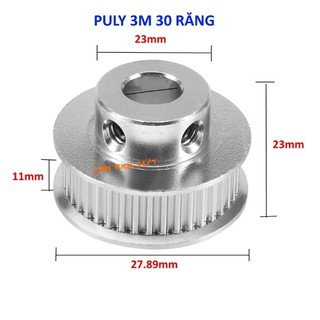 Puly 3M 30 Răng Bản Rộng Đai 11mm Các Loại Trục