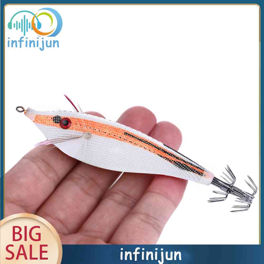 Mồi Câu Cá Giả Hình Con Mực Phát Quang 10cm 9g