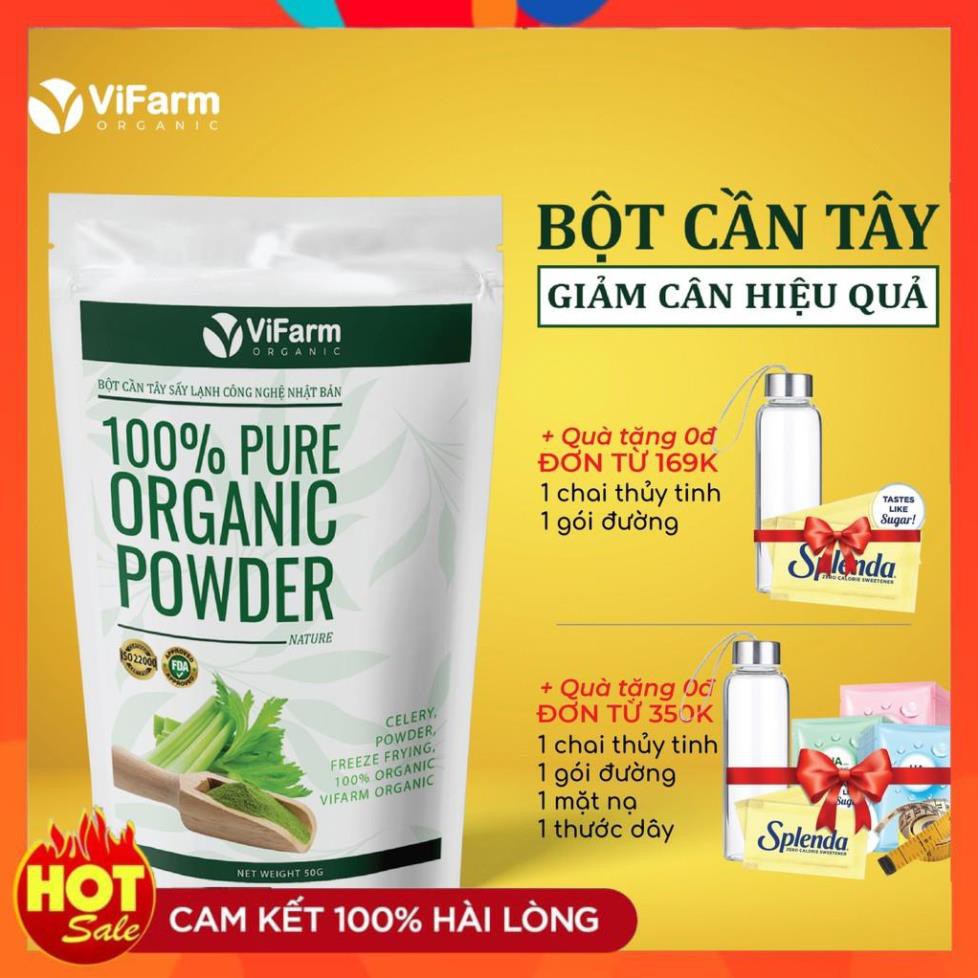 Bột Cần Tây Sấy Lạnh ViFarm 50Gram Nguyên Chất 100%, Bột Cần Tây Giảm Cân Tự Nhiên, Thanh Nhiệt, Giải Độc, Làm Đẹp Da