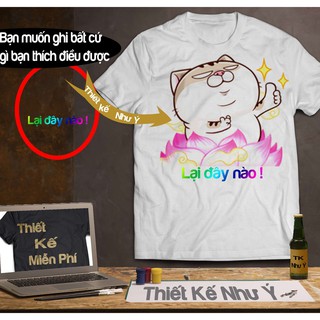 Áo thun in hình ami bụng bự tự chọn cao cấp NY-301	( in theo yêu cầu )