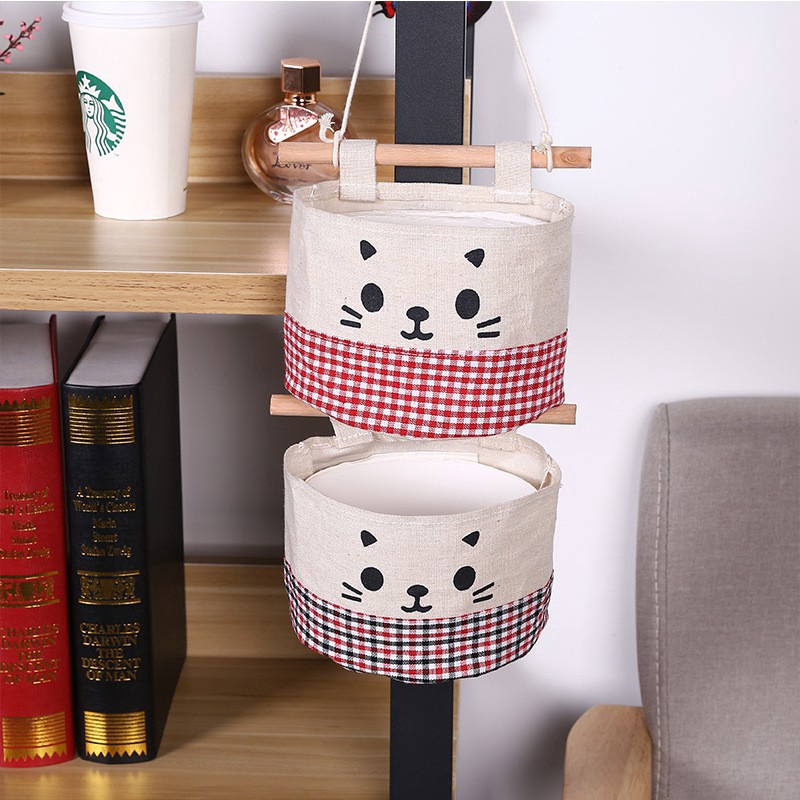 Túi đựng đồ treo tường bằng cotton linen sáng tạo