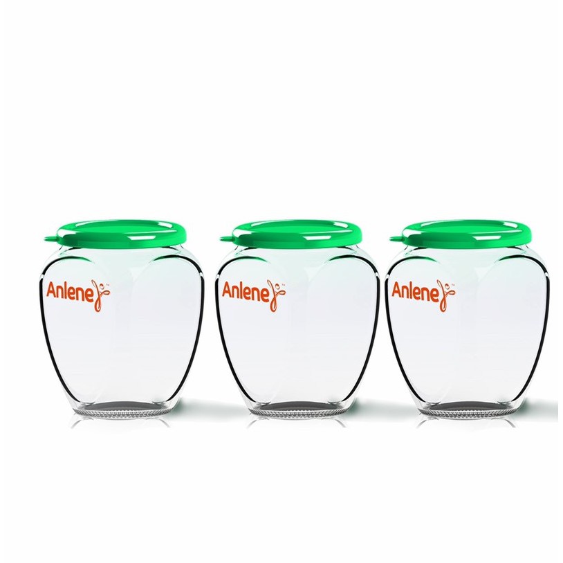 [GRO GIFT] Bộ 3 hũ thủy tinh đựng gia vị Anlene