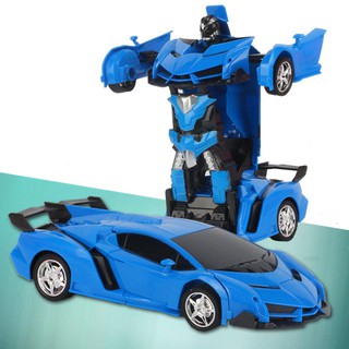 Remote Control Robot One Button Transformation Car Kids Toy Gift