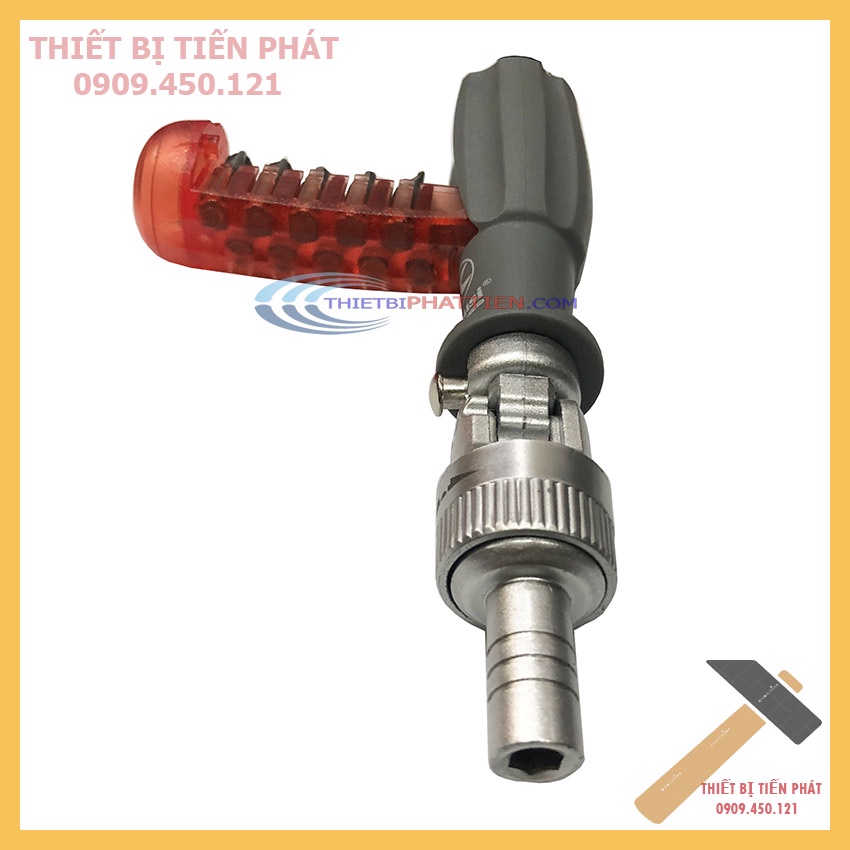Tua Vít Đa Năng Xoay 180 Độ Kapusi K-9202 Có Trợ Lực Tự Động + 10 Đầu Vít Chuyên Dụng