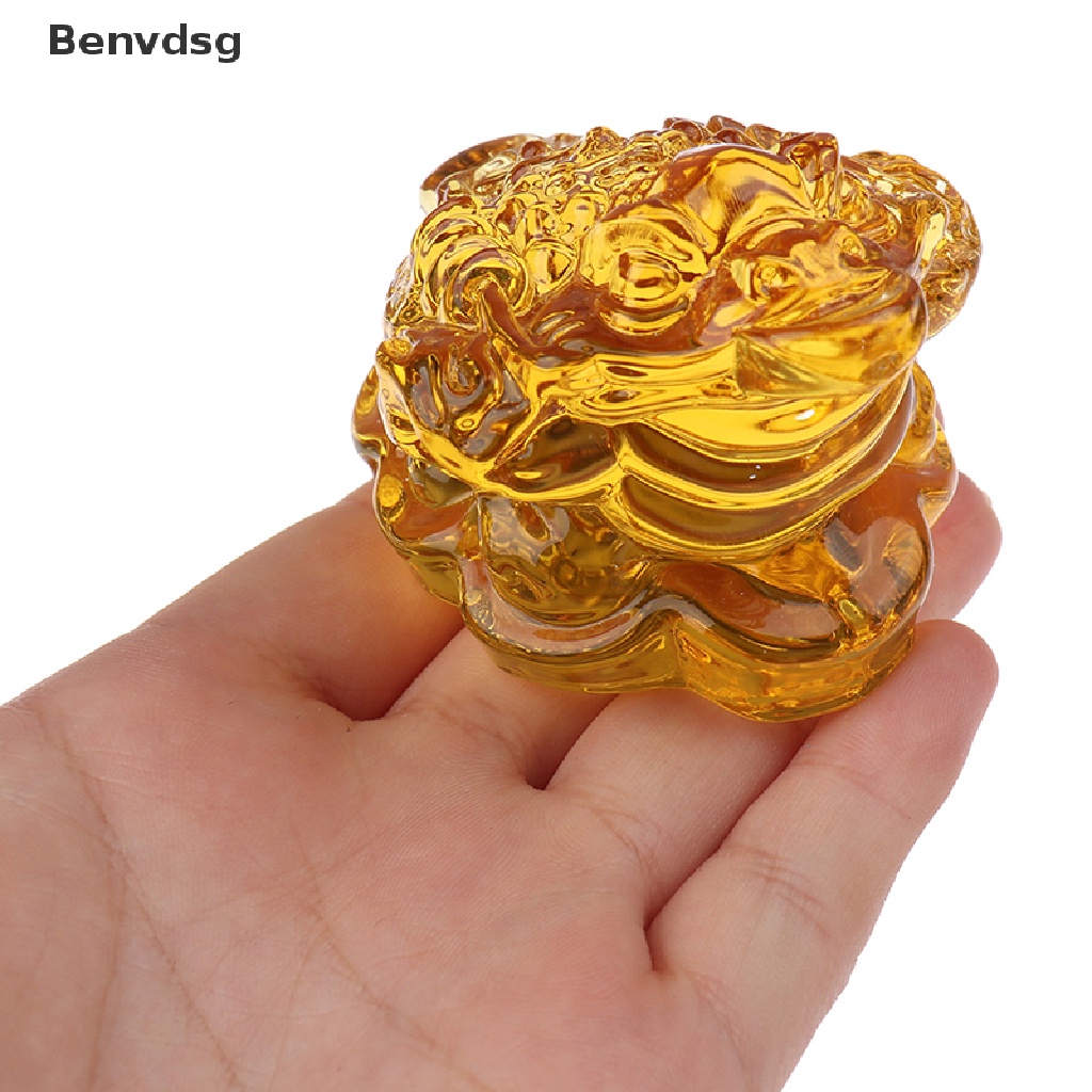 Chú Ếch May Mắn Pha Lê Vàng Phong Thủy Trung Hoa Dùng Trang Trí Nhà Cửa