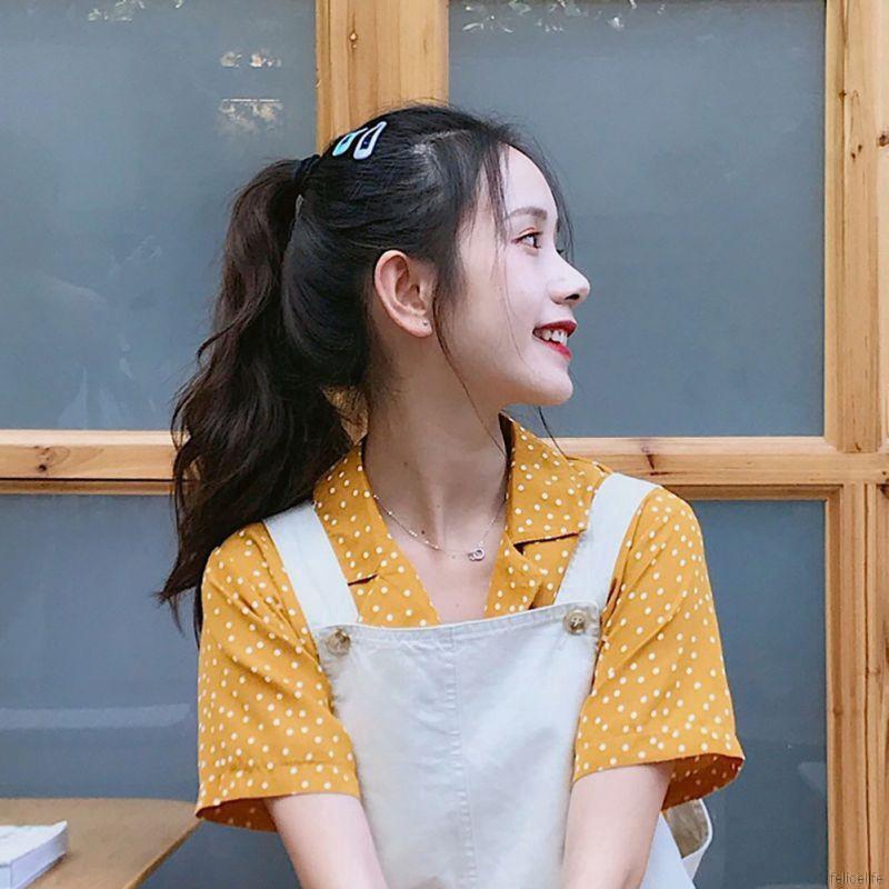 Kẹp tóc màu trơn ngọt ngào dễ thương cho nữ