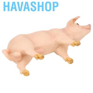 Havashop Vivid Hand-Painted Simulation Pig Model Toy Children Early Education Solid Toys