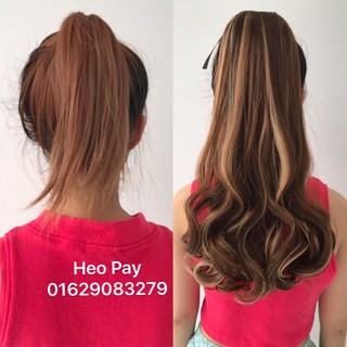 Tóc cột móc line bạch kim - hình thật