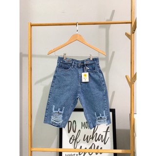 🔅Quần Ngố Đai Nút Rách Nhẹ