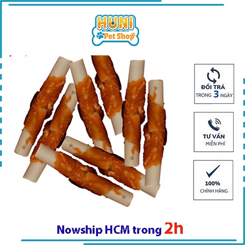 QUE CUỐN THỊT GÀ DoggyMan - Gói 10 cây snack cho chó - Huni Petshop