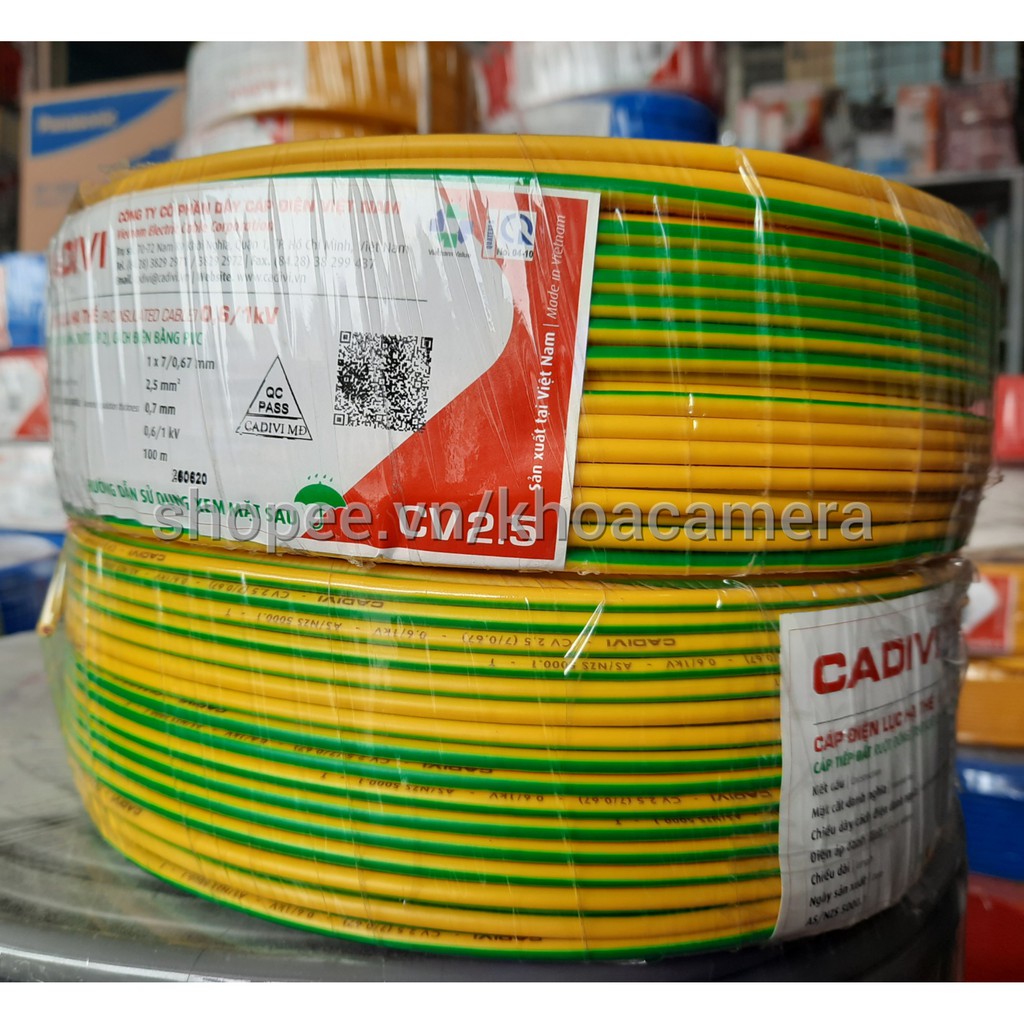 Dây điện đơn Cadivi CV 2.5 - 0,6/1kV