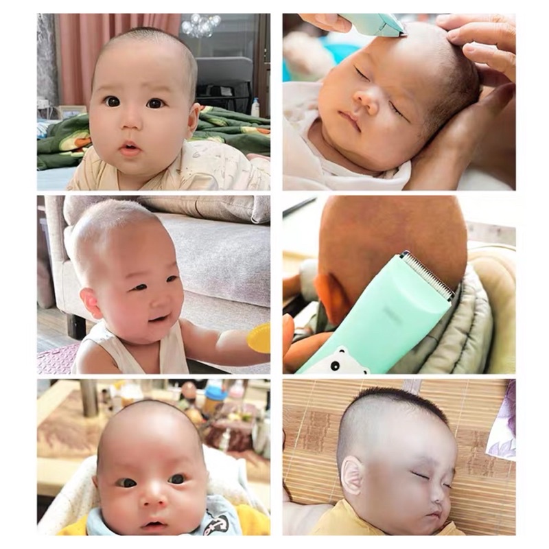 Tông đơ cắt tóc sơ sinh, cắt tóc trẻ em 0-15 tuổi  Lukbaby, cắm sạc siêu bền [ TẶNG KÈM KHĂN TRÙM)