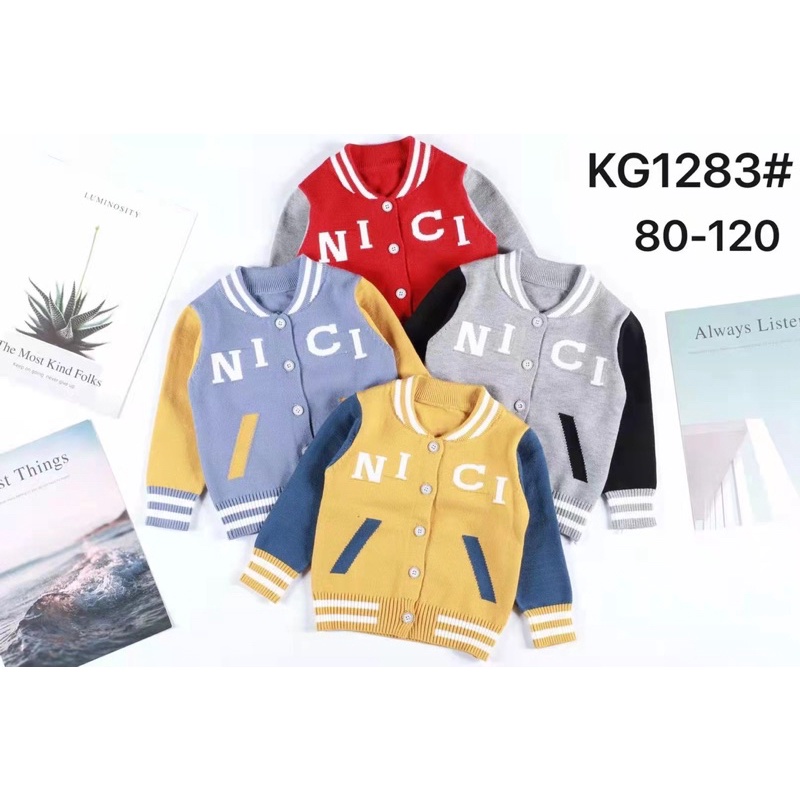 Áo Len Cardigan Bé Trai Nhiều Mẫu size 80-110(1-4 tuổi)