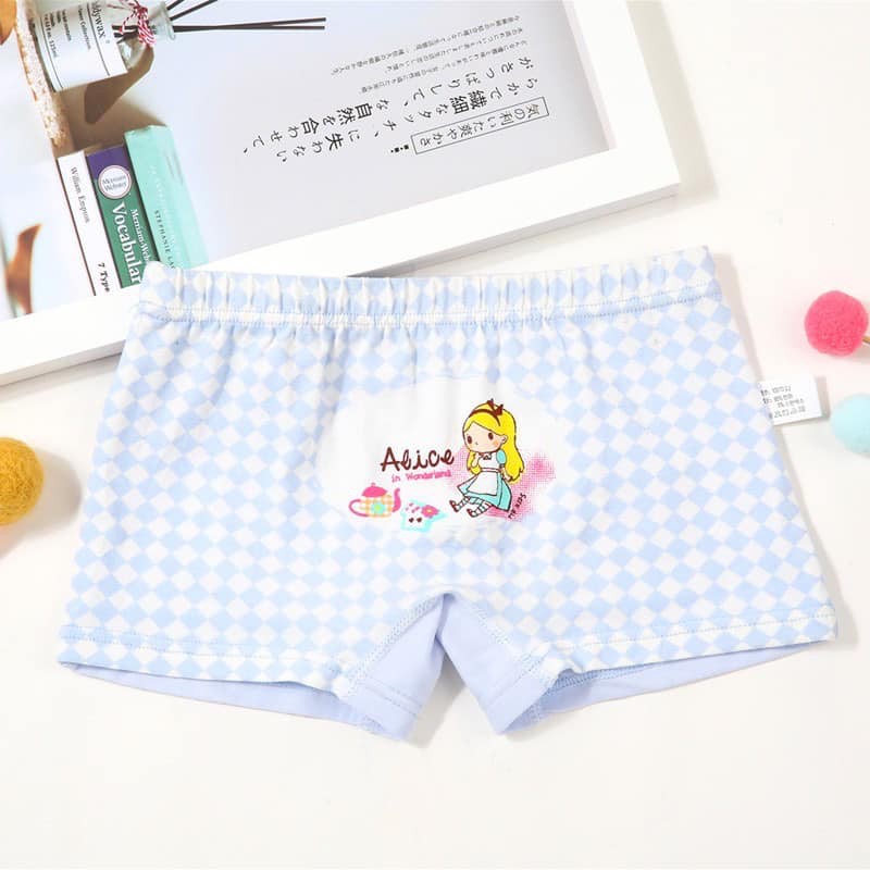 GIÁ SỈ - Set 4 quần lót cotton hàn quốc cho bé mẫu ALICE BOXER ĐÙI