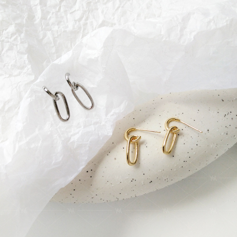 yoyo trơn màu treo hoa tai vòng tròn hoa tai hàn quốc kiểu dây chuyền nữ giá rẻ và đơn giản