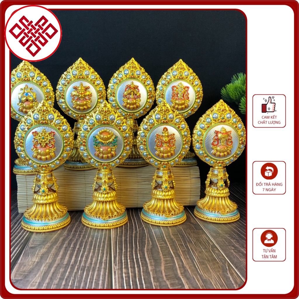 Bát Cát Tường  Mật Tông [Kim Cương Hỷ Lạc] 18 Cm