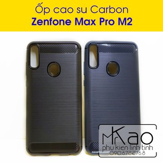 Zenfone Max Pro M2 - Ốp cao su Carbon
