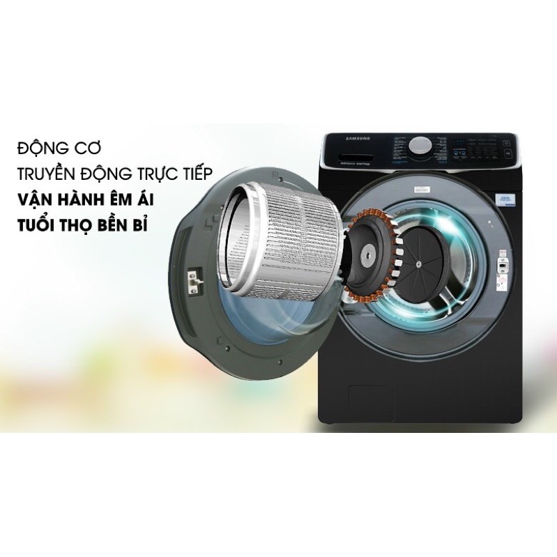 Máy giặt Sấy Samsung AddWash inverter 19 Kg WD19N8750KV/SV