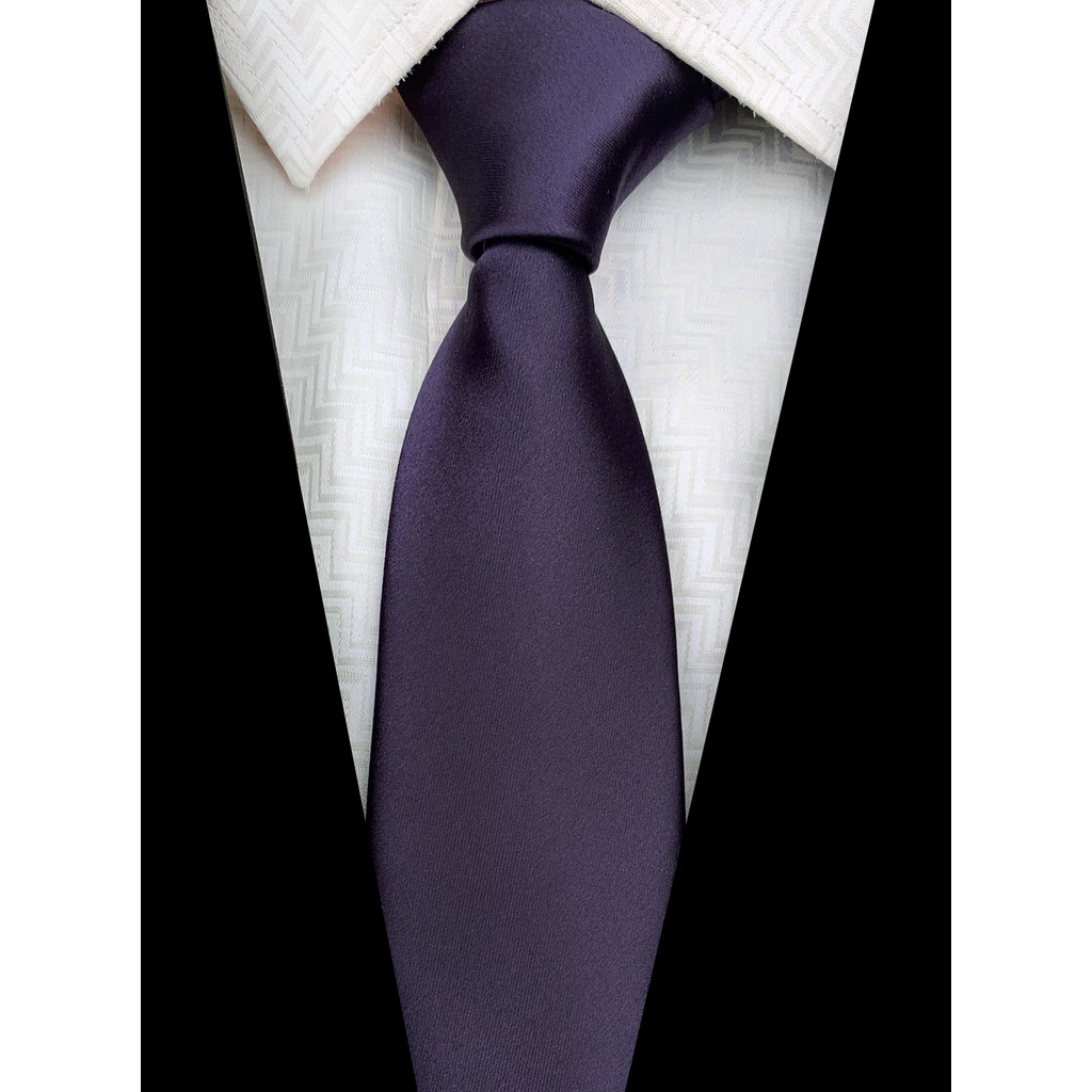 Cà Vạt 8cm Màu Đen / Trắng Thời Trang Lịch Lãm Cho Nam 24h