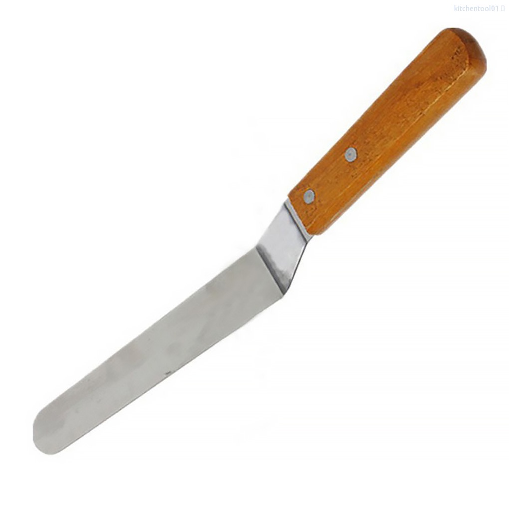 Xẻng Xúc Bánh Pizza 8 '' Bằng Thép Không Gỉ Tay Cầm Gỗ Tiện Dụng Cho Nhà Bếptool01