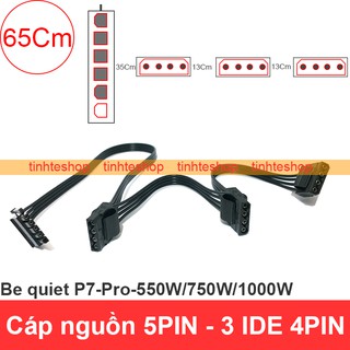 Dây nguồn 5PIN PSU module Be quiet P7-Pro-550W 750W 1000W ra 3 molex IDE 4PIN cho HDD SSD DVD-R Fan 65Cm