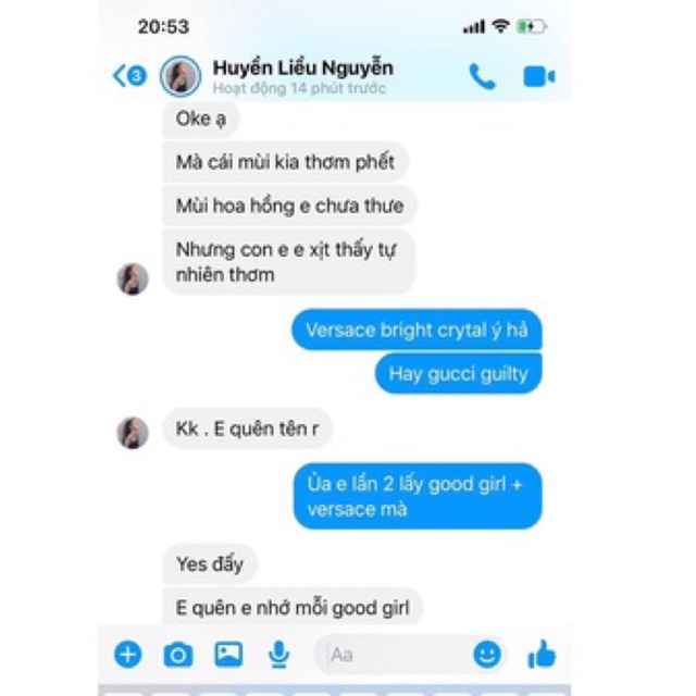 VER BRIGHT CRYSTAL - Nước hoa mini 20ml