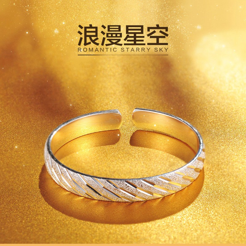 925 vòng tay bạc nguyên chất nữ phiên bản rộng vòng tay mưa sao băng đồ trang sức thời trang đơn giản