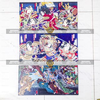 Tranh Nhật Cổ Samurai Chiến Đấu