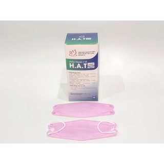H.A.T MASK Khẩu Trang Y Tế KF94 (Màu Hồng - Hộp 50 Cái)