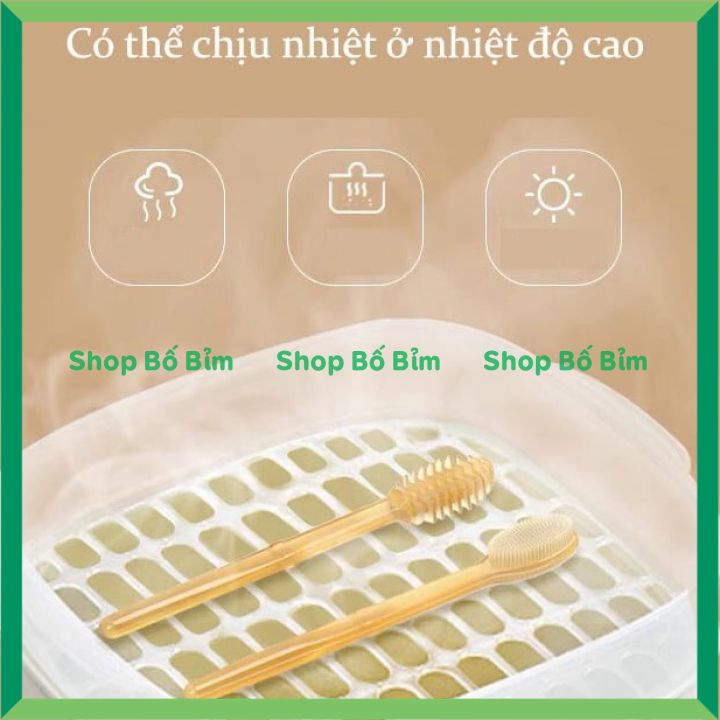 ⚡BÁN LỖ XIN 5 SAO⚡ Bộ Bàn Chải và Rơ Lưỡi Silicon Cho Bé Từ 0 - 18 Tháng