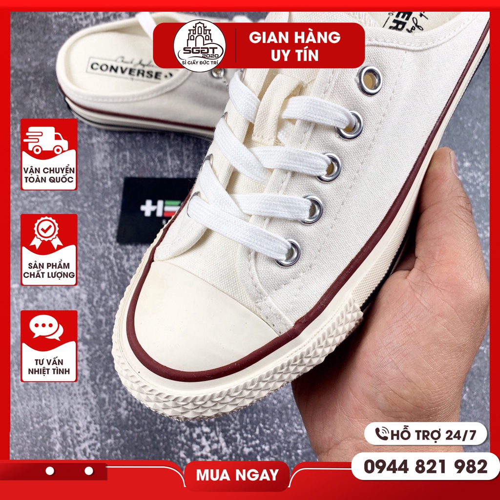 ⚡ Giày sục thể thao vải canvas màu trắng phong cách harajuku Hàn Quốc dành cho Nam, Nữ 2021