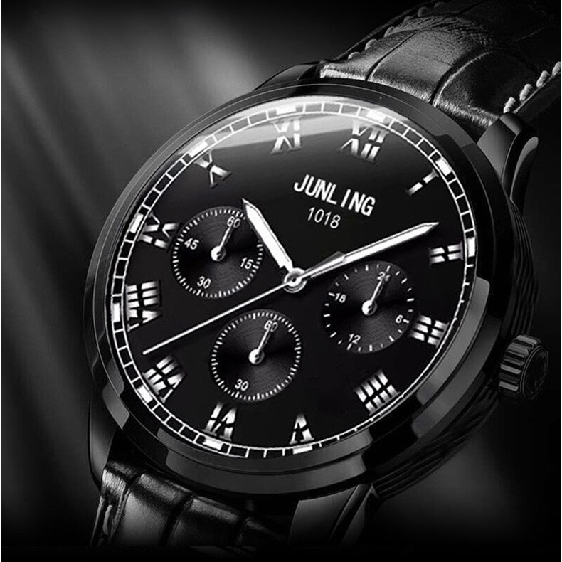 Đồng Hồ Nam Junling Dây Kim Loại Chống Nước Chống Xước Tiêu Chuẩn D404 Kiểu Dáng Trẻ Trung Thời Trang - Hazo