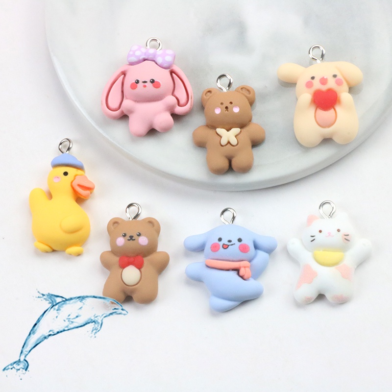 Bộ Phụ Kiện Làm Trang Sức Thủ Công Tự Làm Bằng Nhựa resin Họa Tiết Hoạt Hình Dễ Thương