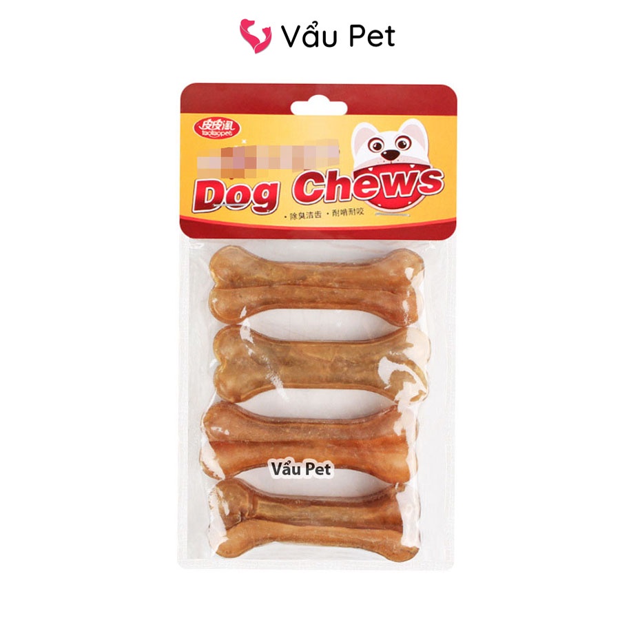 Xương gặm da bò bổ sung canxi chống ngứa răng và làm sạch răng cho chó Vẩu Pet Shop