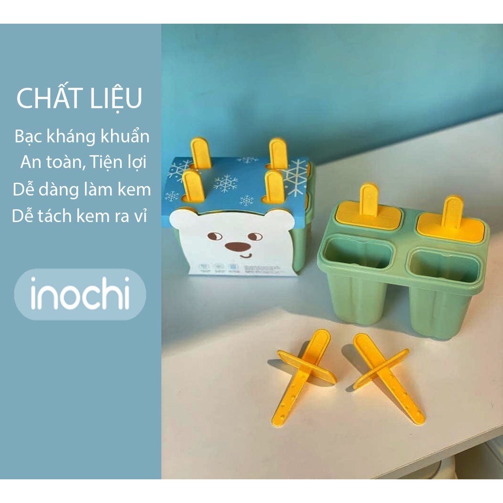 Combo 4 khuôn làm kem Inochi - nhỏ nhắn xinh xinh