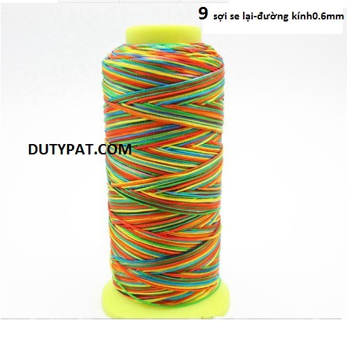 1 cuộn Chỉ nylon ngũ sắc có 6 size để chọn