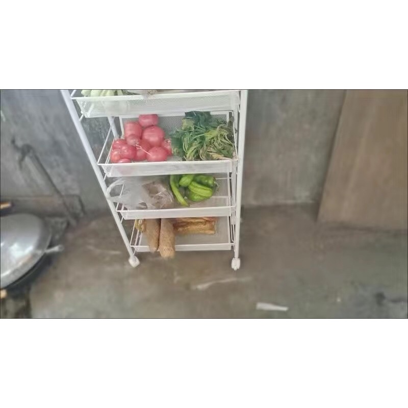 Kệ để đồ đa năng 3,4 tầng có bánh xe