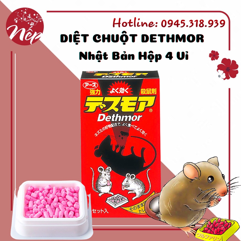 DIỆT CHUỘT DETHMOR Nhật Bản Hộp 4 Vỉ