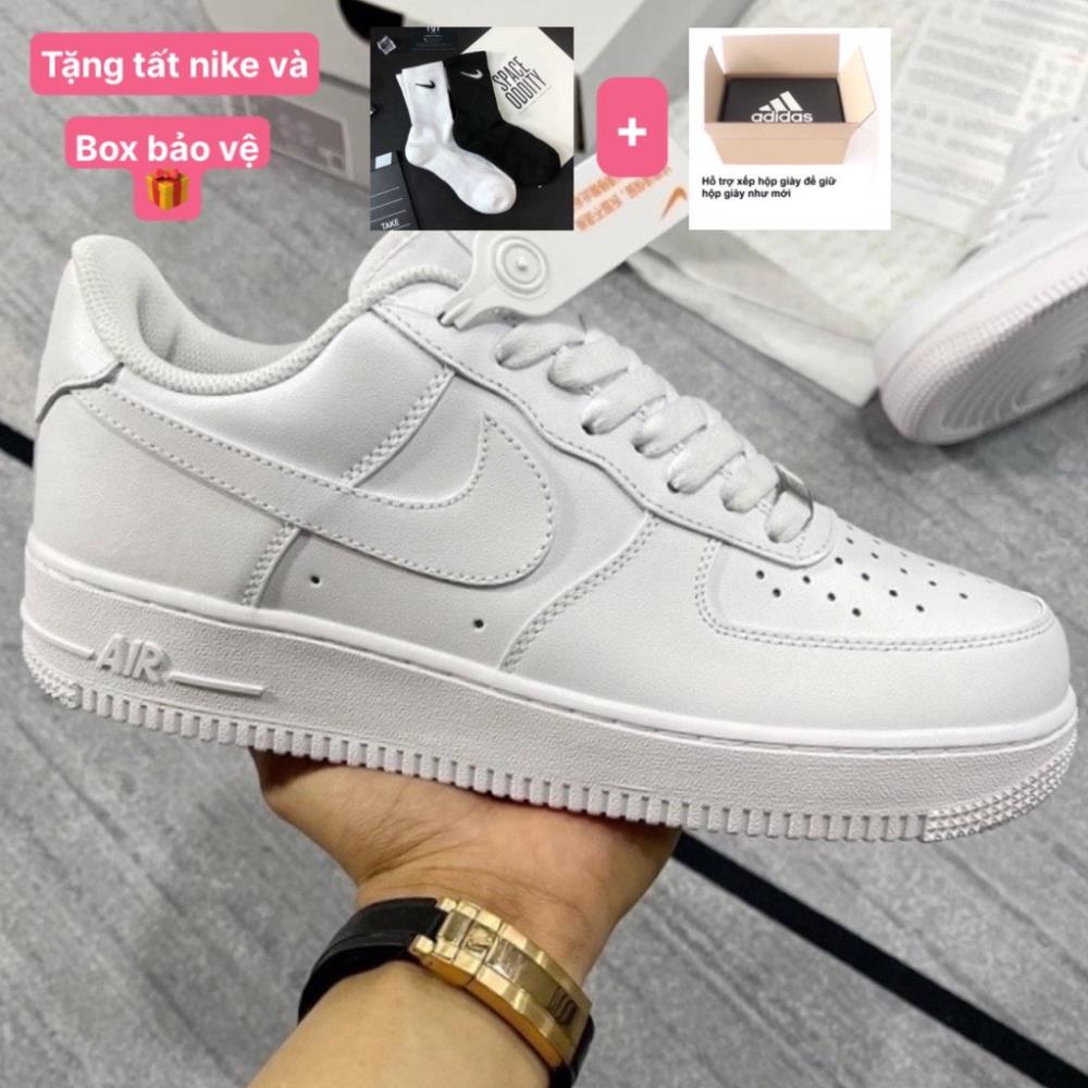 Giày_Nike Air Force 1 All White, Giày AF1 Trắng Hàng S.Cấp Đế Air Đủ Size Nam Nữ
