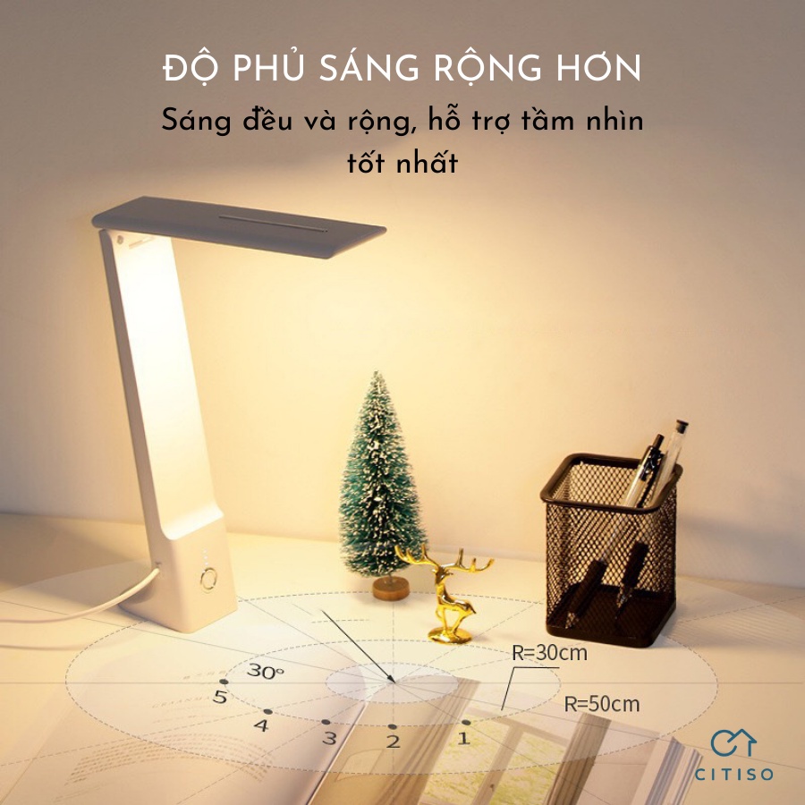 Đèn bàn học DESK LIGHT TD7777 chống cận bảo vệ mắt gấp gọn sạc USB tiện dụng