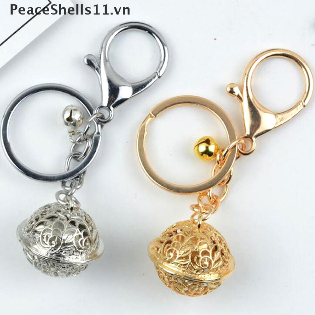 Móc Khóa Hình Chuông Kim Loại Rỗng Sáng Tạo DIY 11